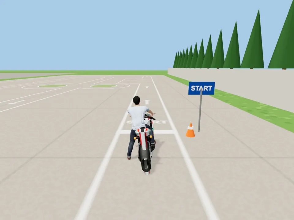 Avtodrom · A toifa (moto) — Mototsikl maydonchasi: sakkizlik, ilon izi, tor yo‘lak